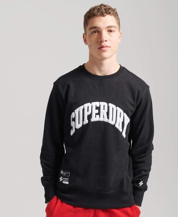 Superdry Hommes sweat à capuche varsity arch crew D64Z5134 vêtements noir