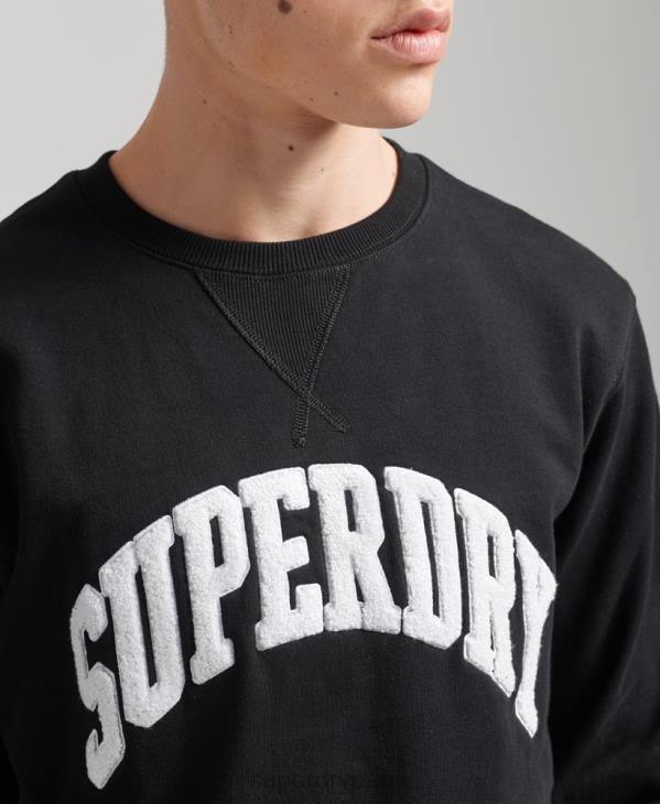 Superdry Hommes sweat à capuche varsity arch crew D64Z5134 vêtements noir