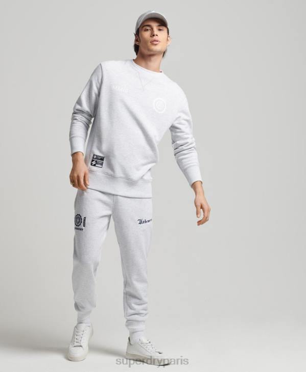 Superdry Hommes sweat à capuche varsity arch crew D64Z778 vêtements gris clair