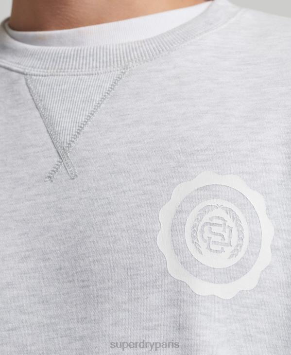 Superdry Hommes sweat à capuche varsity arch crew D64Z778 vêtements gris clair