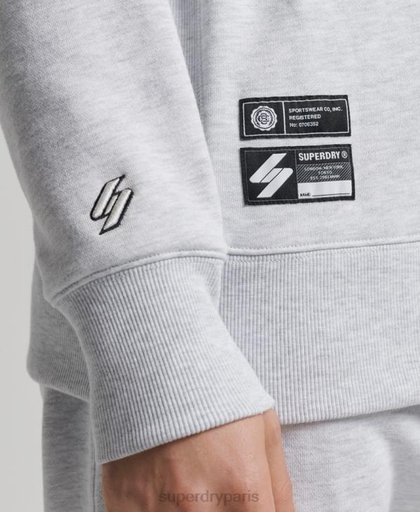 Superdry Hommes sweat à capuche varsity arch crew D64Z778 vêtements gris clair