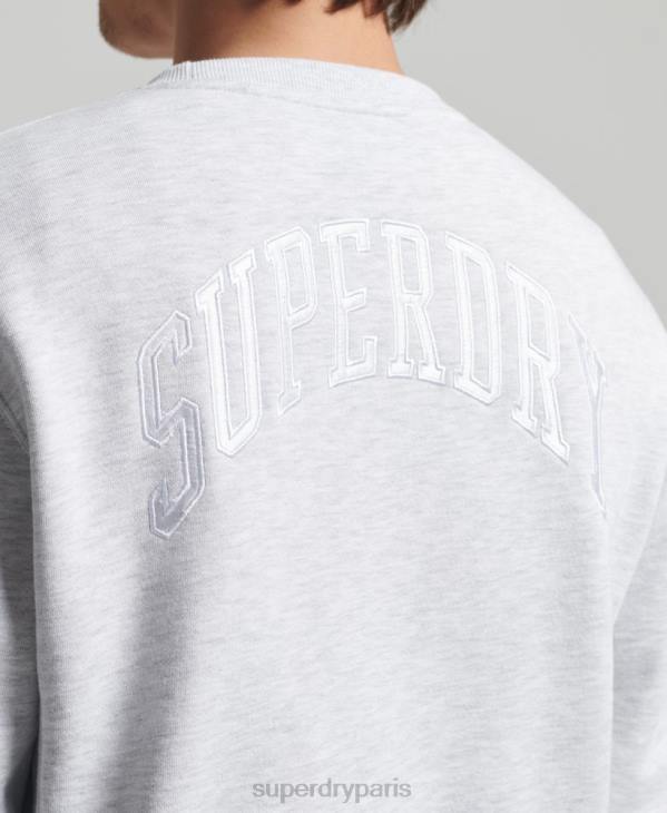 Superdry Hommes sweat à capuche varsity arch crew D64Z778 vêtements gris clair