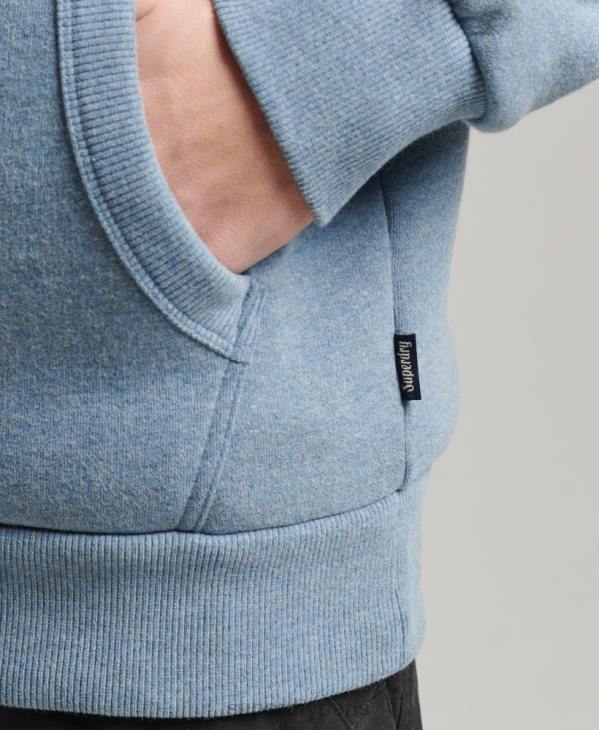 Superdry Hommes sweat à capuche vintage D64Z735 vêtements bleu clair