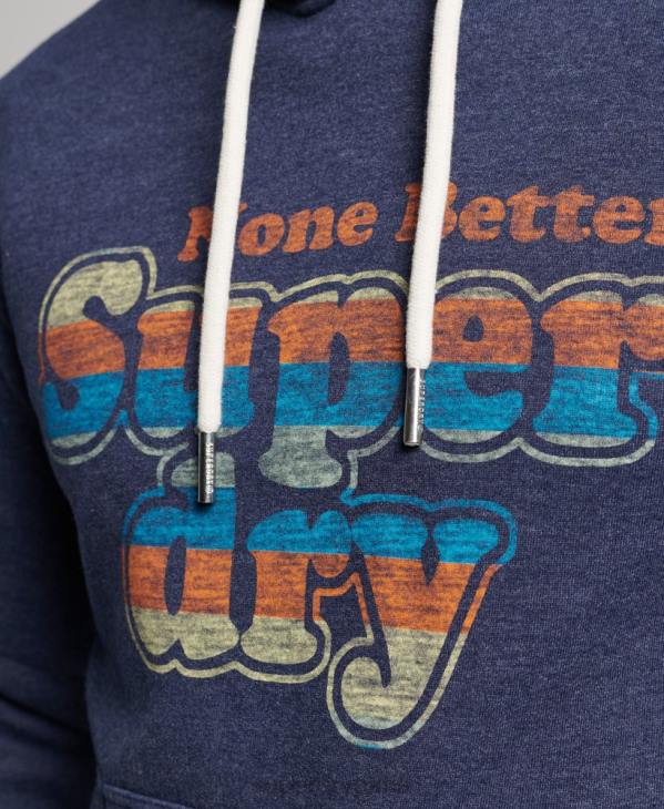 Superdry Hommes sweat à capuche vintage cooper classique D64Z599 vêtements marine
