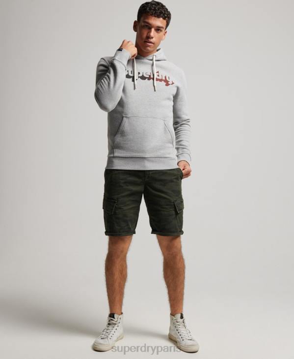 Superdry Hommes sweat à capuche vintage shadow D64Z706 vêtements gris clair