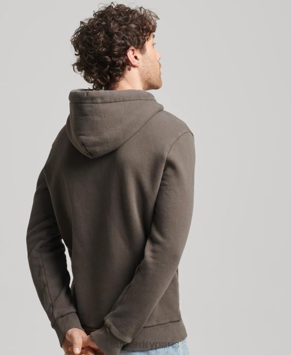 Superdry Hommes sweat à capuche vintage shapers & makers D64Z609 vêtements gris foncé