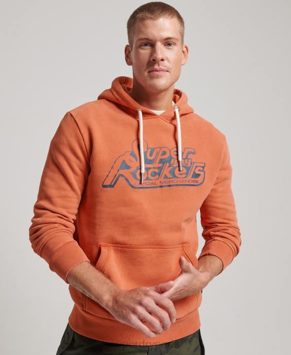 Superdry Hommes sweat à capuche vintage shapers & makers D64Z610 vêtements orange