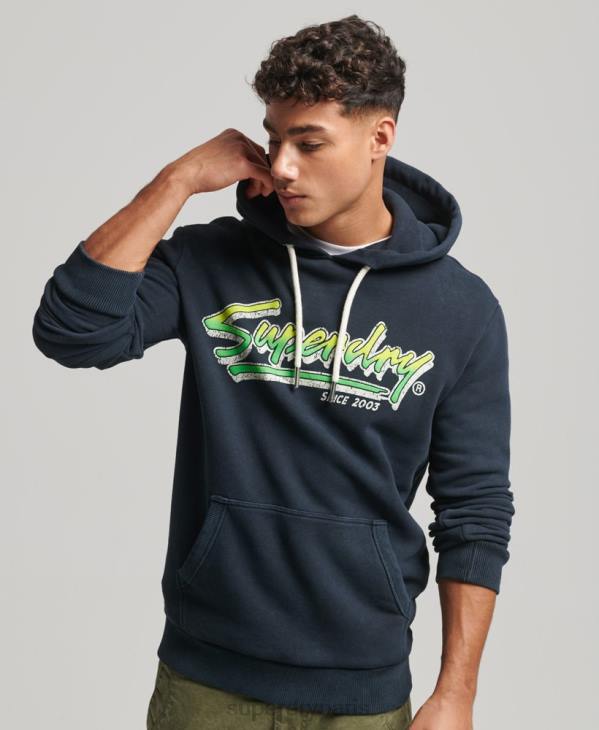 Superdry Hommes sweat à capuche vintage shapers & makers D64Z813 vêtements marine