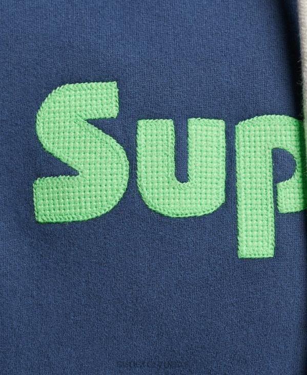 Superdry Hommes sweat à capuche vintage terrain classique D64Z637 vêtements marine