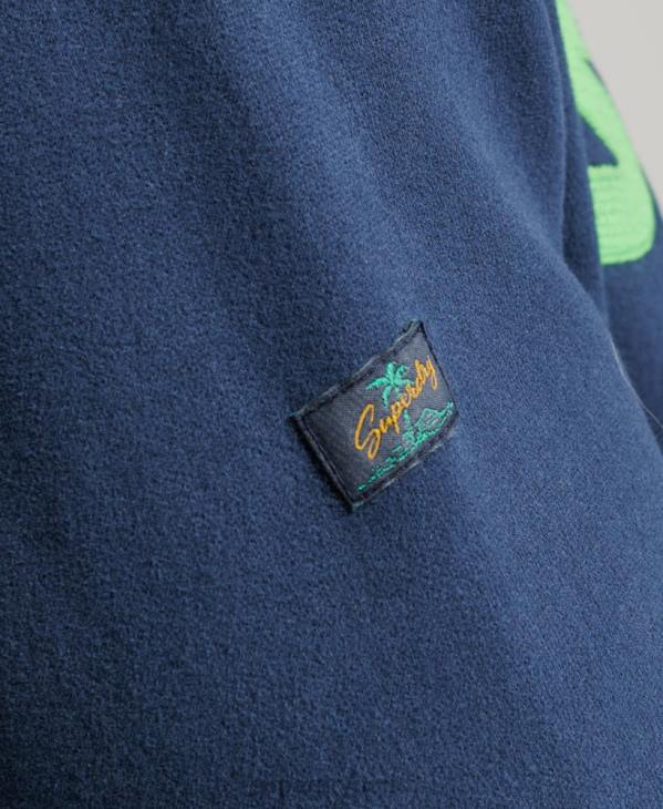 Superdry Hommes sweat à capuche vintage terrain classique D64Z637 vêtements marine