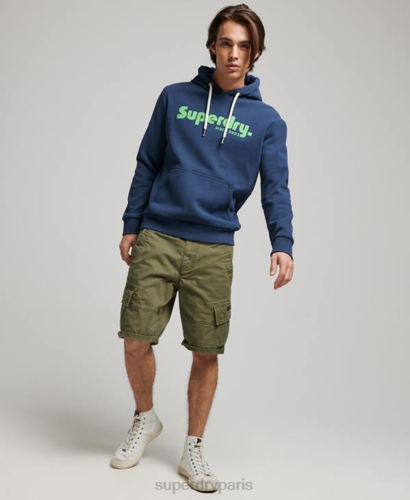 Superdry Hommes sweat à capuche vintage terrain classique D64Z637 vêtements marine