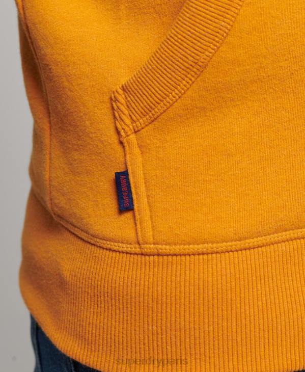 Superdry Hommes sweat à capuche zippé baseball logo vintage brodé D64Z490 vêtements or