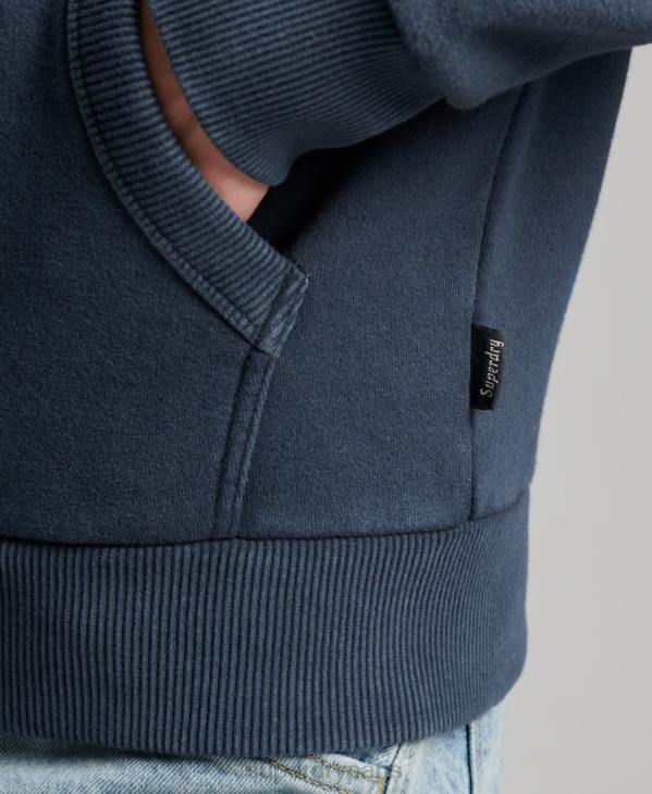Superdry Hommes sweat à capuche zippé cali à logo vintage D64Z454 vêtements marine