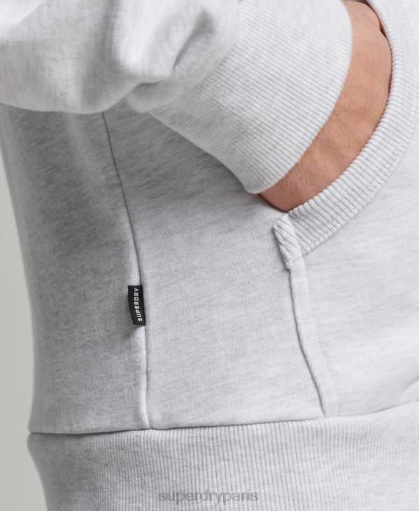 Superdry Hommes sweat à capuche zippé classique à logo vintage core D64Z5150 vêtements gris clair