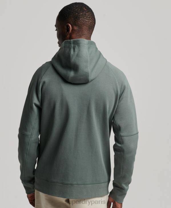 Superdry Hommes sweat à capuche zippé code tech D64Z458 vêtements vert