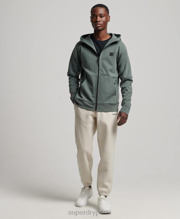 Superdry Hommes sweat à capuche zippé code tech D64Z458 vêtements vert