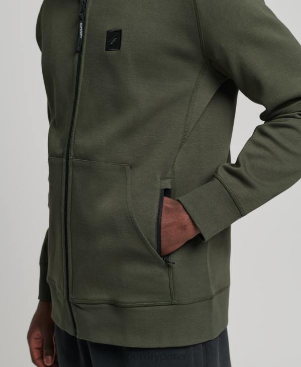 Superdry Hommes sweat à capuche zippé code tech D64Z5140 vêtements kaki