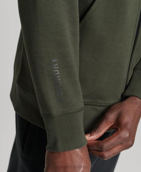 Superdry Hommes sweat à capuche zippé code tech D64Z5140 vêtements kaki