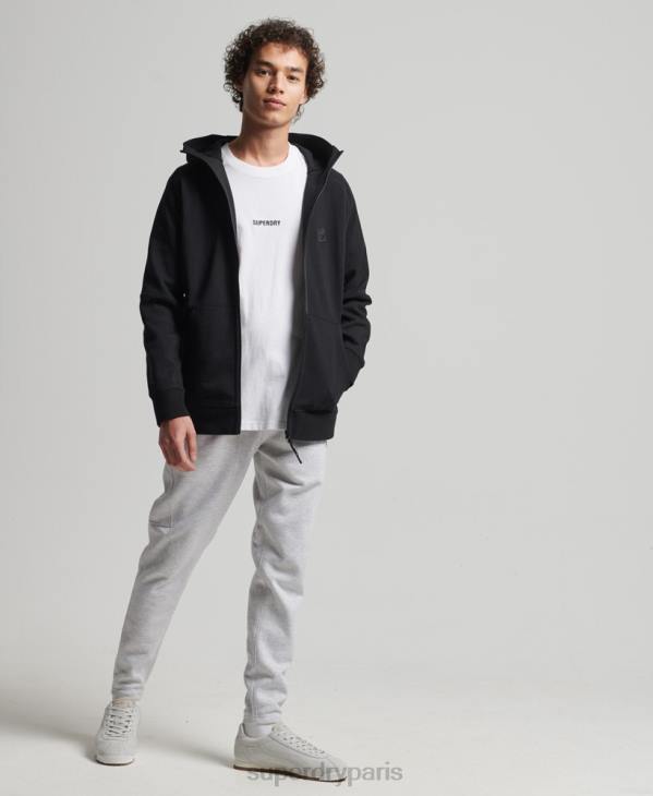Superdry Hommes sweat à capuche zippé code tech D64Z636 vêtements noir