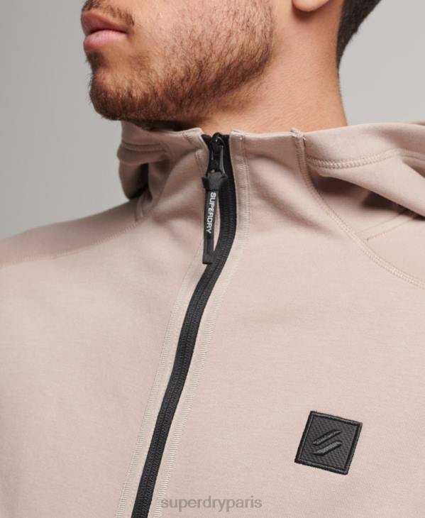 Superdry Hommes sweat à capuche zippé code tech D64Z81 vêtements gris clair