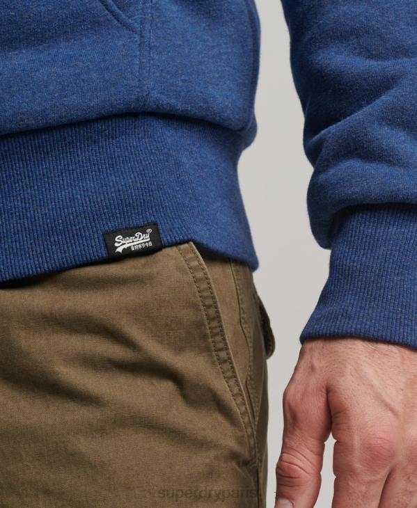 Superdry Hommes sweat à capuche zippé doublé borg essential D64Z5110 vêtements bleu