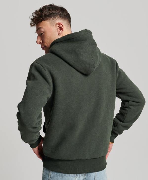 Superdry Hommes sweat à capuche zippé doublé borg essential D64Z5204 vêtements vert