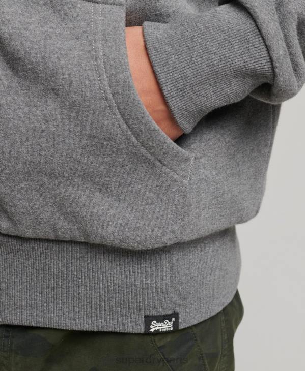 Superdry Hommes sweat à capuche zippé doublé borg essential D64Z680 vêtements gris