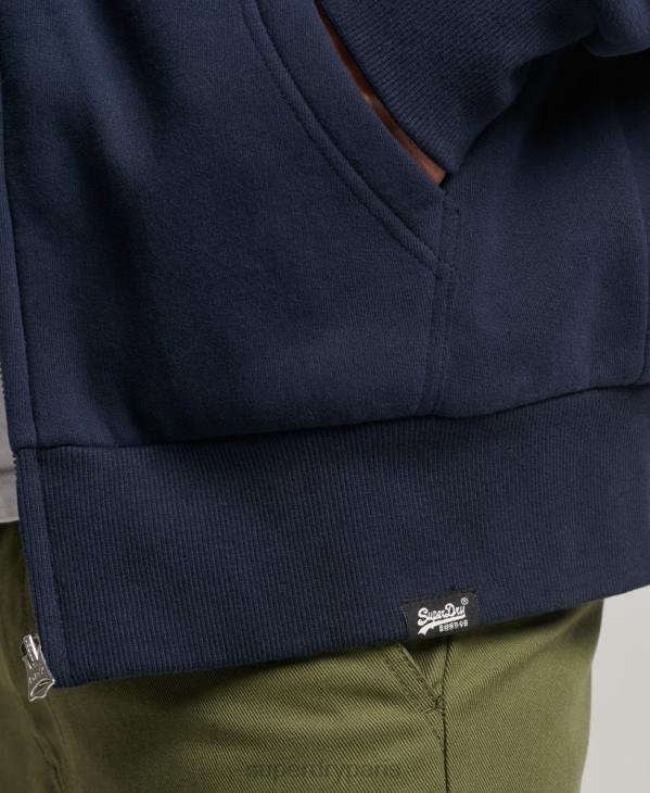 Superdry Hommes sweat à capuche zippé doublé borg essential D64Z797 vêtements marine