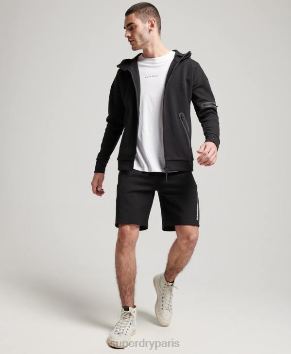 Superdry Hommes sweat à capuche zippé gymtech D64Z562 vêtements noir