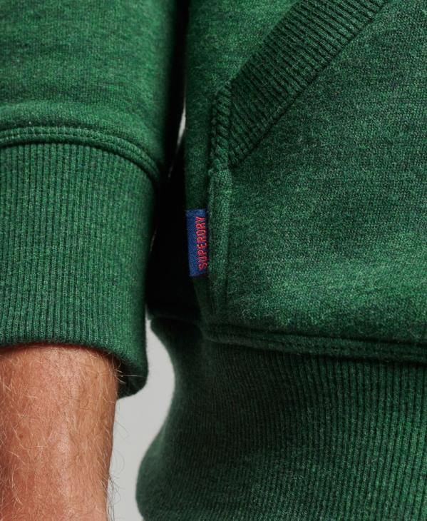 Superdry Hommes sweat à capuche zippé à logo brodé D64Z465 vêtements vert
