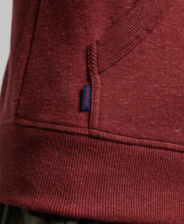 Superdry Hommes sweat à capuche zippé à logo brodé D64Z469 vêtements rouge