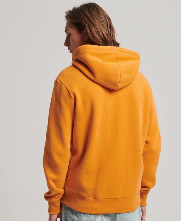 Superdry Hommes sweat à capuche zippé à logo brodé D64Z617 vêtements jaune