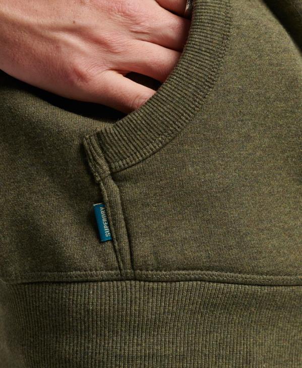 Superdry Hommes sweat à capuche zippé à logo brodé D64Z703 vêtements kaki