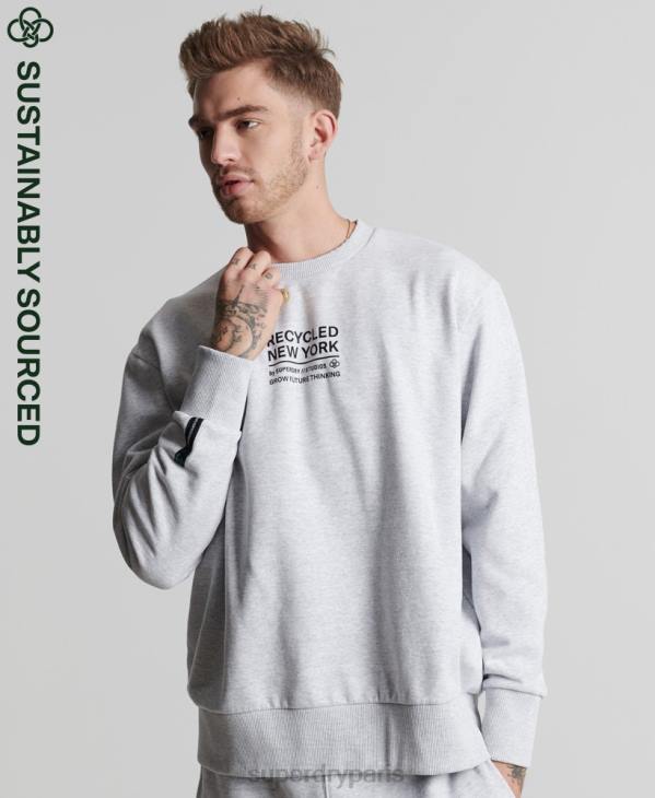 Superdry Hommes sweat city crew recyclé D64Z5055 vêtements gris clair