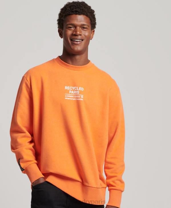Superdry Hommes sweat city crew recyclé D64Z830 vêtements orange