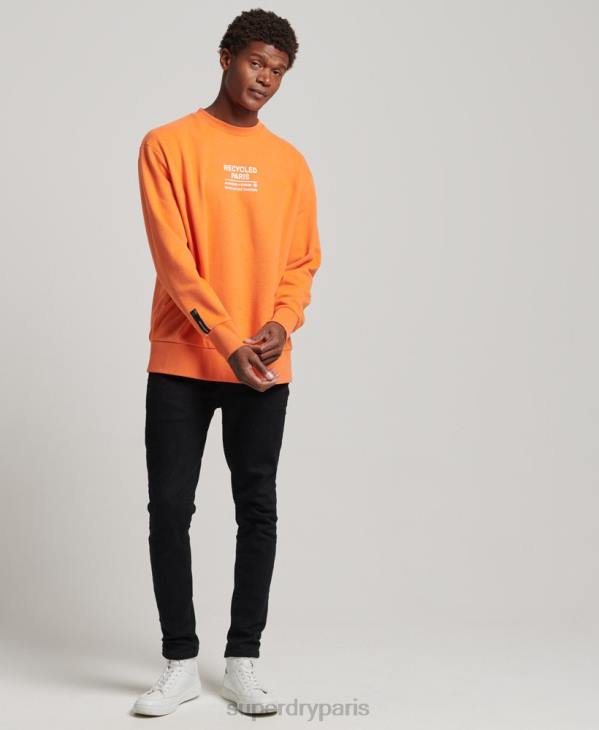 Superdry Hommes sweat city crew recyclé D64Z830 vêtements orange