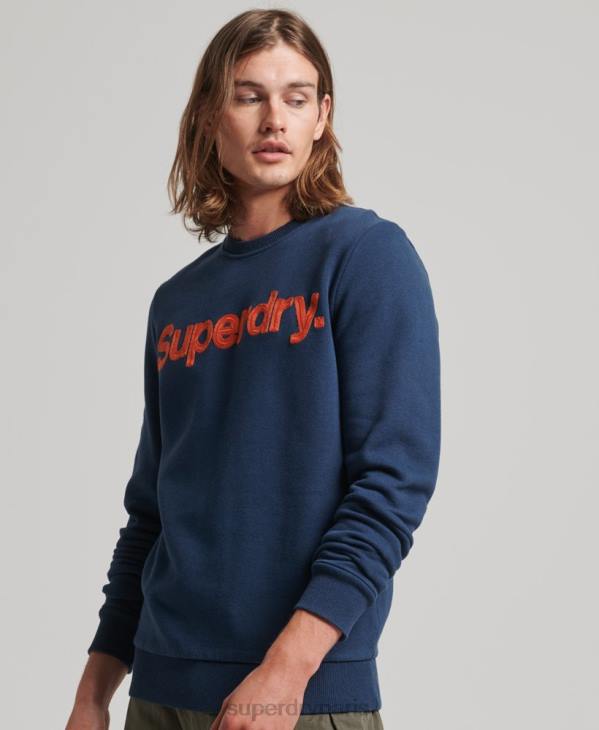 Superdry Hommes sweat classique à logo core D64Z591 vêtements bleu