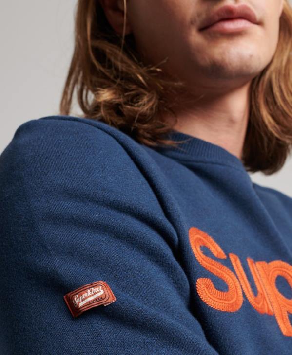 Superdry Hommes sweat classique à logo core D64Z591 vêtements bleu