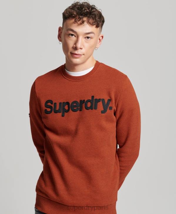 Superdry Hommes sweat classique à logo core D64Z592 vêtements orange