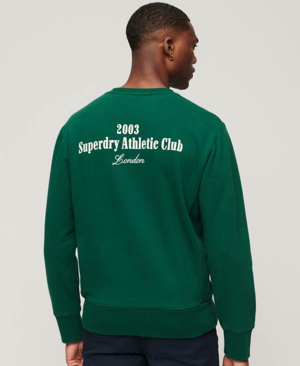 Superdry Hommes sweat code Athletic Club crew D64Z529 vêtements vert