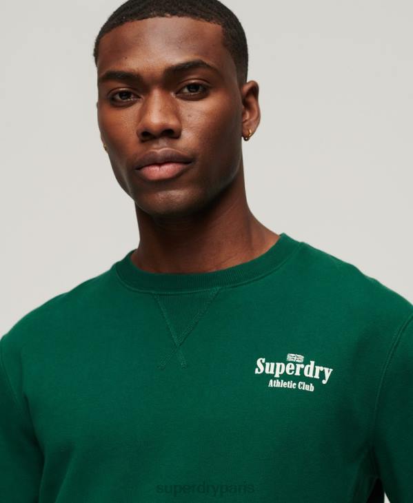 Superdry Hommes sweat code Athletic Club crew D64Z529 vêtements vert
