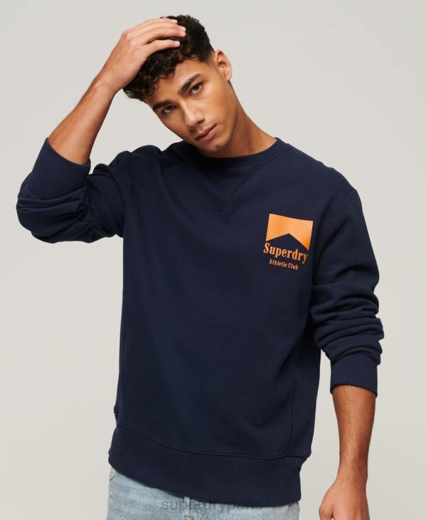 Superdry Hommes sweat code Athletic Club crew D64Z530 vêtements marine