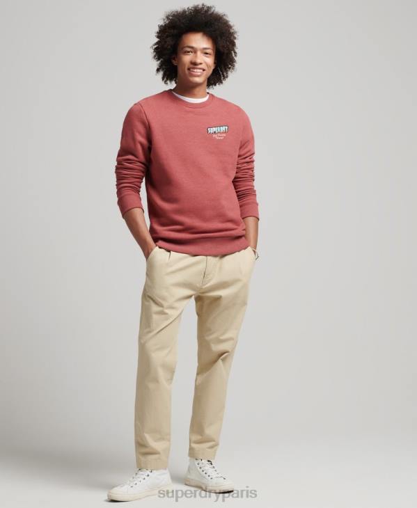 Superdry Hommes sweat graphique carte postale de voyage D64Z758 vêtements rouge