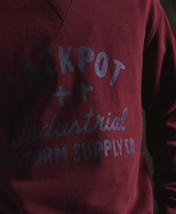 Superdry Hommes sweat graphique sec en édition limitée D64Z5236 vêtements rouge
