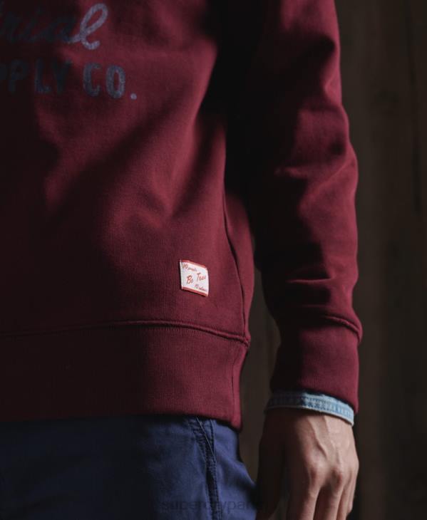 Superdry Hommes sweat graphique sec en édition limitée D64Z5236 vêtements rouge