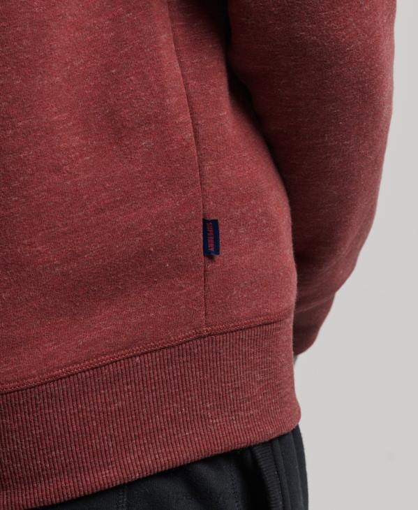 Superdry Hommes sweat henley zippé en coton bio à logo vintage D64Z5034 vêtements rouge