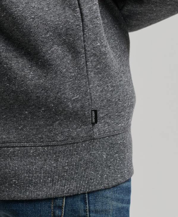 Superdry Hommes sweat henley zippé en coton bio à logo vintage D64Z5105 vêtements gris foncé