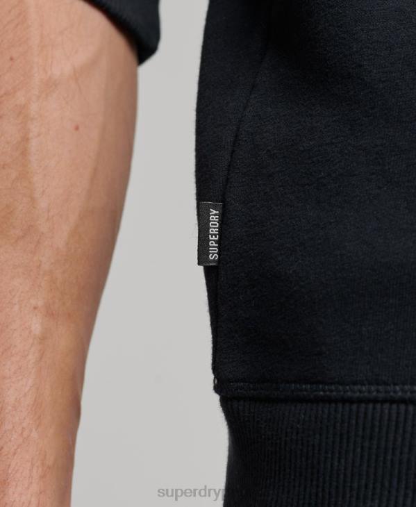 Superdry Hommes sweat henley zippé à logo vintage brodé D64Z104 vêtements marine