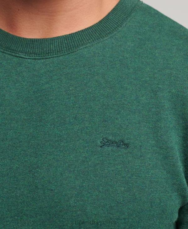 Superdry Hommes sweat à logo brodé vintage D64Z475 vêtements vert