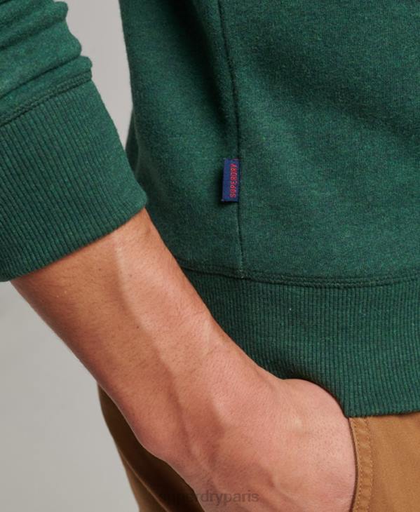 Superdry Hommes sweat à logo brodé vintage D64Z475 vêtements vert